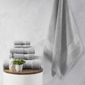 Splendor 1000gsm 100% Cotton 6 Piece Towel Set in Grey From Madison Park Signature