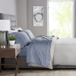 525 Thread Count Cotton Blend Sheet Set in Blue From Madison Park