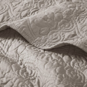 Quebec Oversized Quilted Throw in Khaki From Madison Park