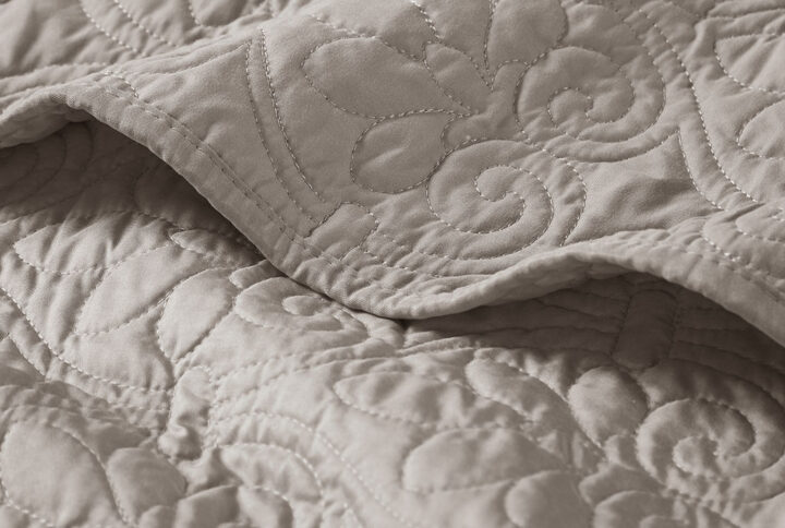 Quebec Oversized Quilted Throw in Khaki From Madison Park