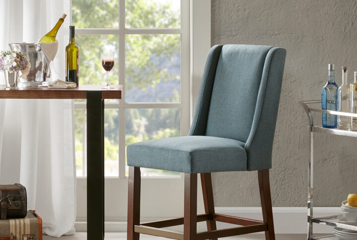 Brody Wing Counter Stool in Blue From Madison Park