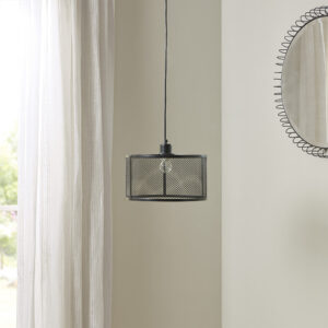 Jaxson Metal Mesh Pendant in Black From INK+IVY