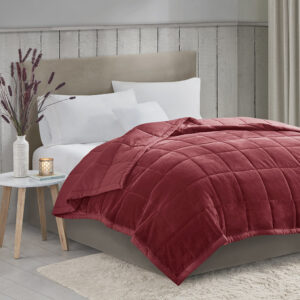 Coleman Reversible HeiQ Smart Temperature Down Alternative Blanket in Burgundy From Madison Park