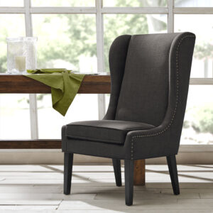 Garbo Captains Dining Chair in Charcoal From Madison Park