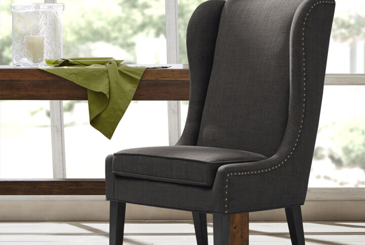 Garbo Captains Dining Chair in Charcoal From Madison Park