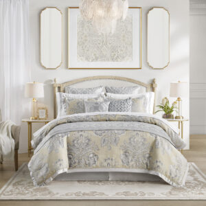 Loretta 4 Piece Comforter Set in Beige From Croscill Classics