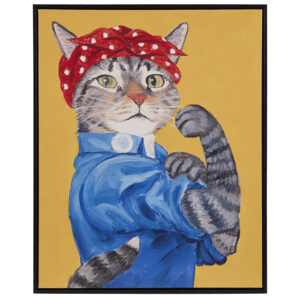 Pet Portrait Rosie the Feline Framed Canvas Wall Art in Rosie Feline From Madison Park