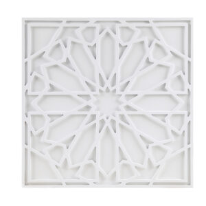 Boho Notion White Medallion Wood Wall Decor in White From Madison Park