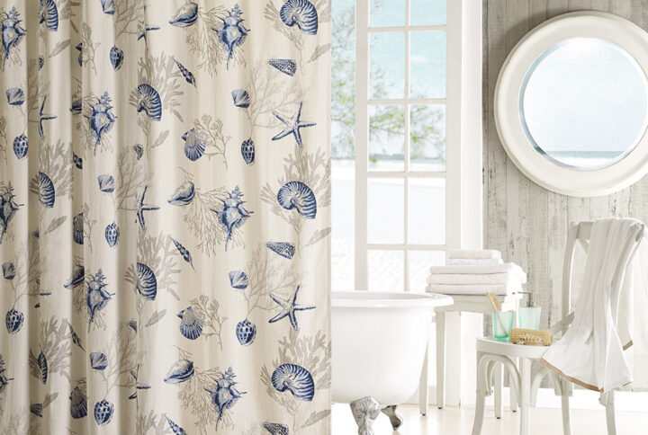 Bayside Shower Curtain in Blue From Madison Park