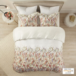 Mariana 3 Piece Cotton Printed  Duvet Cover Set in Multi From Madison Park