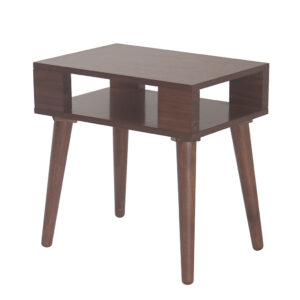 Jayce Mid Century Wood End table in Pecan From INK+IVY