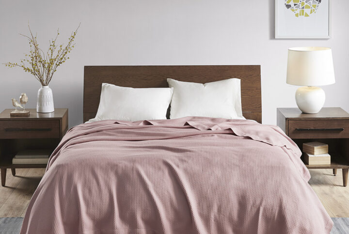 Egyptian Cotton Blanket in Rose From Madison Park