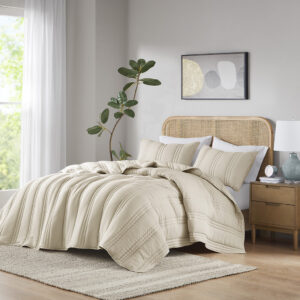 Dune Poly Gauze Quilt Set in Natural From Urban Habitat