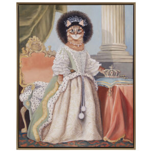 Pet Portrait Kitty Queen Charlotte Framed Canvas Wall Art in Kitty Queen Charlotte From Madison Park