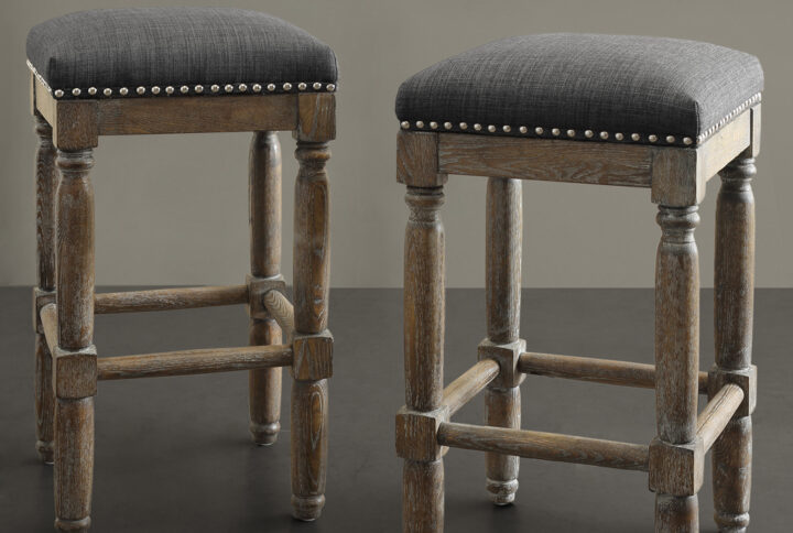 Cirque Counter Stool Set of 2 in Grey From Madison Park