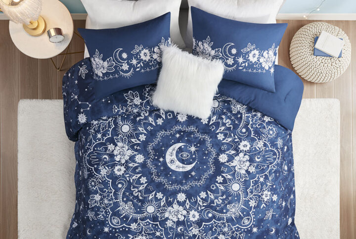 Stella Celestial Comforter Set in Navy From Intelligent Design