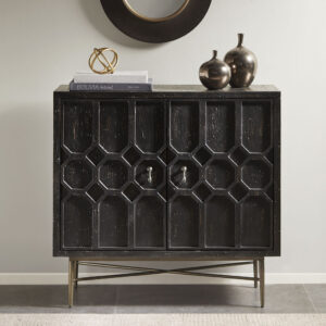 Hanley 2 Doors Accent Cabinet in Black From Madison Park