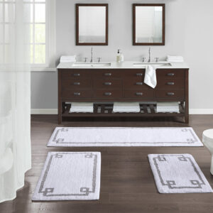 Evan Cotton Tufted Bath Rug 24x72 in White From Madison Park