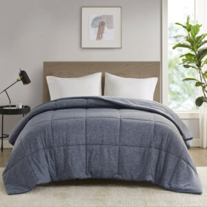 Comfort Cool Jersey Knit Oversized Down Alternative Comforter in Navy From Urban Habitat