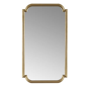 Adelaide Gold Scalloped Wood Wall Mirror in Gold From Madison Park