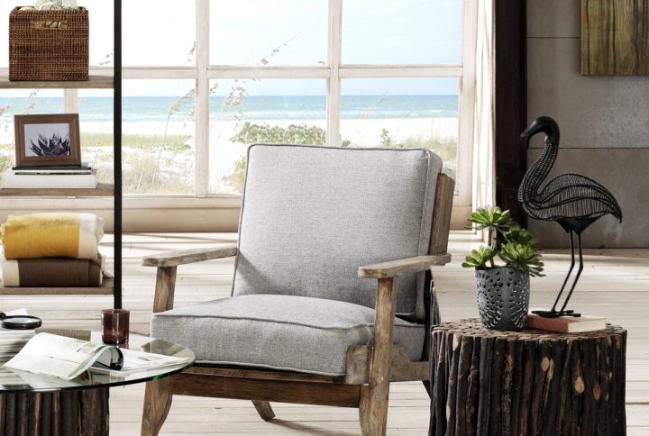 Malibu Accent Chair in Grey From INK+IVY