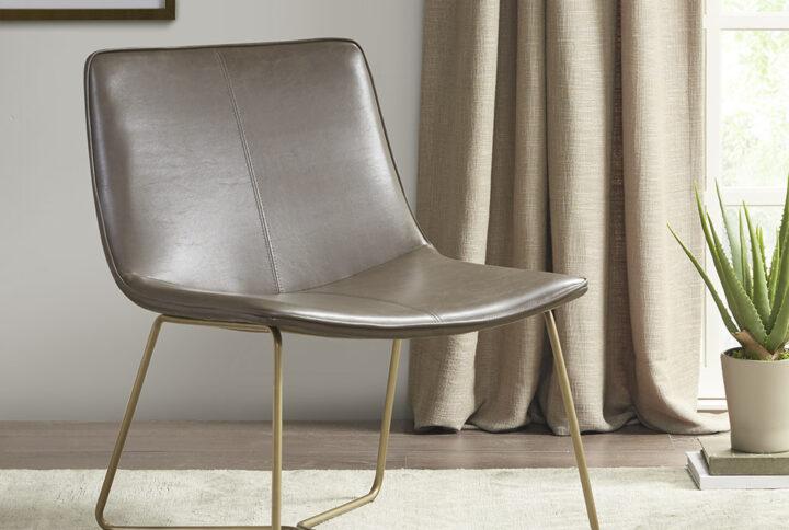 Fallon Accent Chair in Brown/Gold From Madison Park