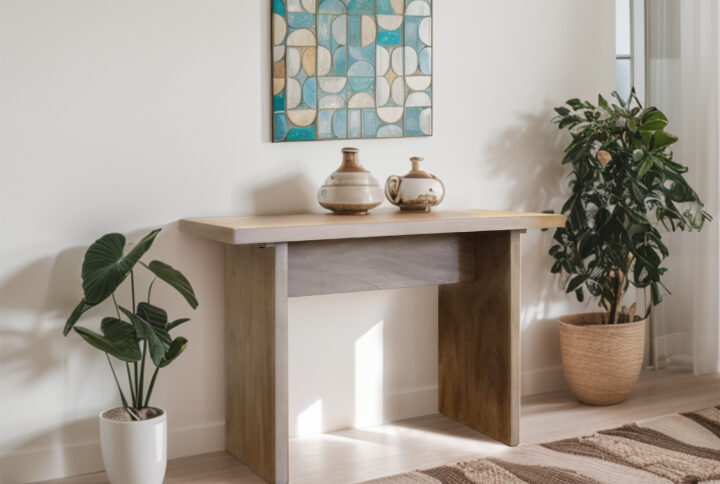 Lailani Console Table in Wheat From Chapel Hill