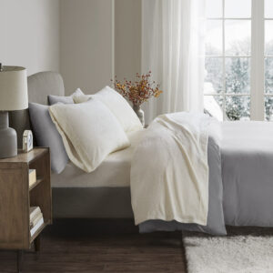 Soloft Plush Micro Plush Sheet Set in Ivory From True North by Sleep Philosophy