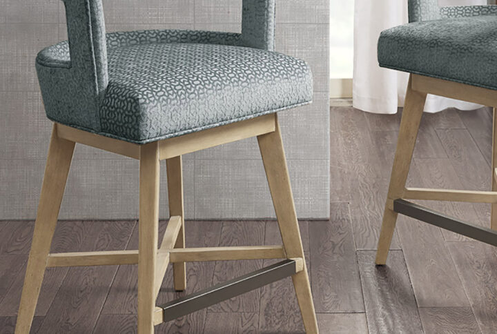 Glenwood Swivel Counter Stool in Grey From Madison Park