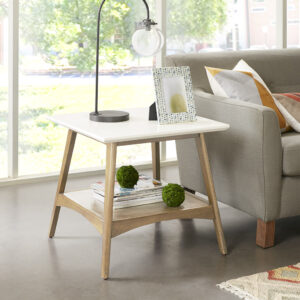 Parker End Table in Off-White/Natural From Madison Park