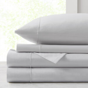 Luxury Egyptian 500TC Cotton Sheet Set in Grey From Croscill