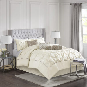 Laurel 7 Piece Tufted Comforter Set in Ivory From Madison Park