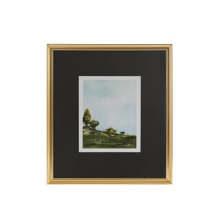 Across The Plains 1 Framed Glass and Double Matted Abstract Landscape Wall Art in Multi From Martha Stewart