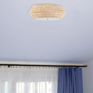 Mililani Boho Bamboo Flush Mount Ceiling Light in Natural From INK+IVY