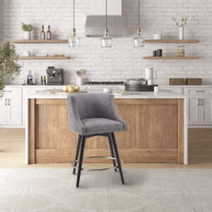 Mateo Swivel Counter Stool in Grey From Madison Park