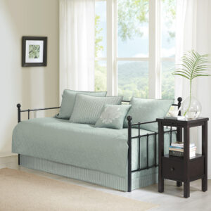 Quebec 6 Piece Reversible Daybed Cover Set in Seafoam From Madison Park