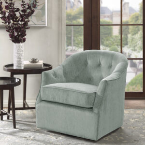 Calvin Swivel Chair in Light Green From Madison Park