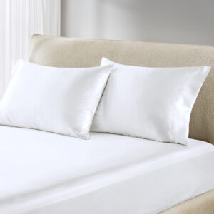 Satin Luxury 2 PC Pillowcases in White From Madison Park Essentials