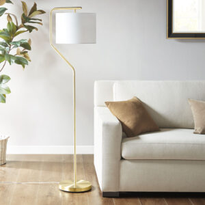 Aster Angular Arched Metal Floor Lamp in Gold From 510 Design