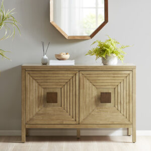 Paige 2-Door Accent Cabinet with Adjustable Shelves in Natural From Madison Park