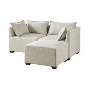 Molly 3-Piece Modular L-Shape Sofa in Linen From INK+IVY