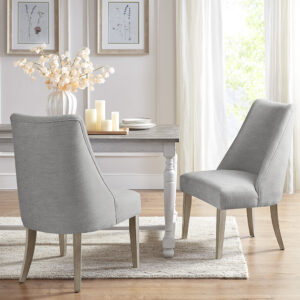 Winfield Upholstered Dining chair Set of 2 in Light Grey From Martha Stewart