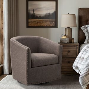 Tyler Swivel Chair in Chocolate From Madison Park