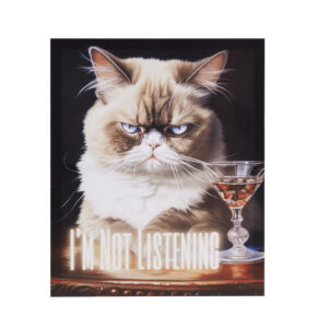 Grumpy Cats I'm Not Listening Canvas Wall Art in I'm Not Listening/Multi From Madison Park