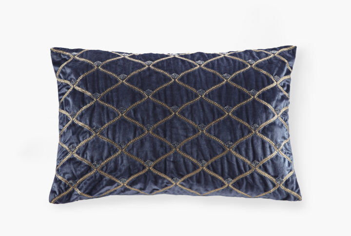 Aumont Oblong Decor Pillow in Navy From Croscill Classics