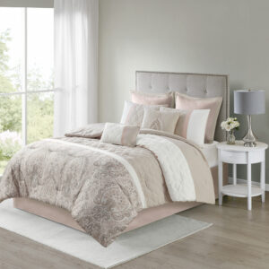 Shawnee 8 Piece Comforter Set in Blush From 510 Design