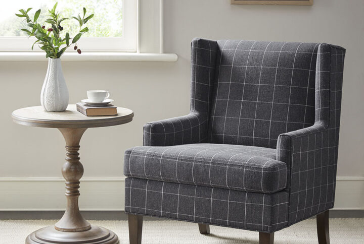 Decker Accent Chair in Charcoal From Martha Stewart