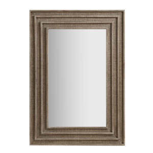 Playa Rectangular Wood and Rattan Mirror in Natural From Martha Stewart