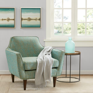 Cruz Mid Century Accent Chair in Blue-Green From Madison Park