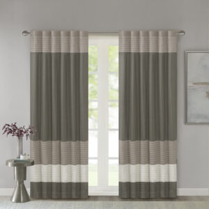 Amherst Polyoni Pintuck Curtain Panel in Natural From Madison Park